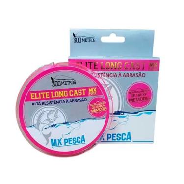 Imagem de Linha MX Pesca MX Elite Long Cast 300m Monofilamento Rosa 0,40mm 19,35