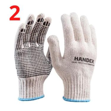 Imagem de Kit 2 Luva Tricotada Pigmentada Segurança Obra Handex