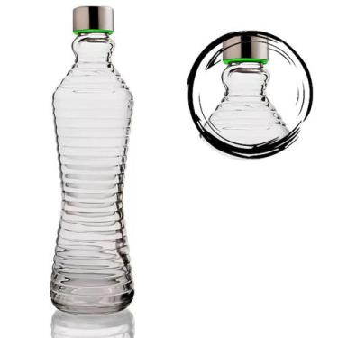 Imagem de Garrafa Água Suco Vidro Tampa Geladeira 1 Litro Transparente - Tesla S