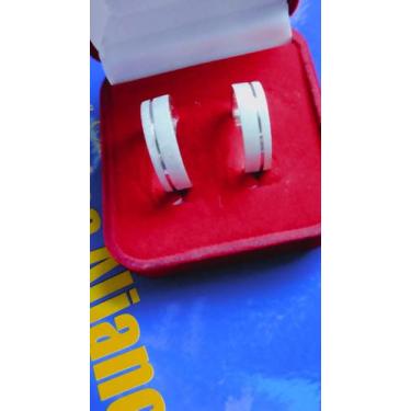 Imagem de Casal Par de Alianças Namoro Prata 950  Namoro e Cmpromisso 6 mm - Pra