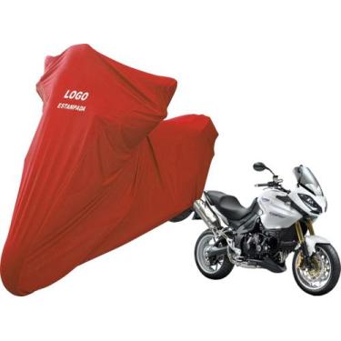 Imagem de Capa Cobrir Moto Triumph Tiger 1050 De Tecido Lycra - Mz, Vermelha