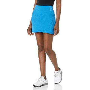 Imagem de Callaway Short feminino de golfe perfurado mesclado de 40,6 cm, com tecido elástico TrueSculpt e tecnologia Opti-Dri (tamanhos PP-2GG), Estrela do mar azul Htr, PP