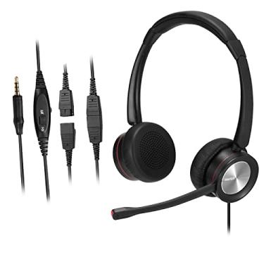 Imagem de Fone de ouvido MAIRDI M890DQD007 com microfone e cancelamento de ruído para smartphone Apple iPhone Samsung, com conector de 3,5 mm, Preto