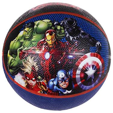 Imagem de Marvel Avengers Basketball tamanho 6, Capitão América, Homem de Ferro, Capitão Marvel, Pantera Negra e Hulk Jogo Interno e Externo Bola Esportiva Juvenil para Meninos e Meninas, Preto