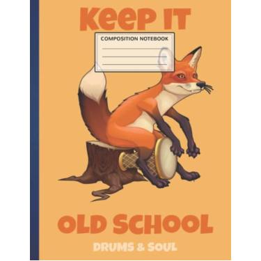 Imagem de Composition Notebook: Funny Fox playing Music 8.5 x 11 Inches, 110 Pages Wide Ruled Lined Paper Notebook Journal For Back To School And Home College Writing Notes Boys Girls Students