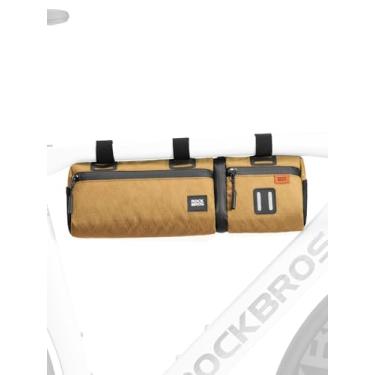 Imagem de ROCKBROS Bolsa de guidão de bicicleta, bolsas de guidão de grande capacidade de 2L para bicicletas, bolsa multifuncional 2 em 1 para quadro de bicicleta, bolsa separada para selim de bicicleta