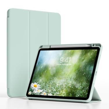 Imagem de GKABXY Capa para iPad Air 11 polegadas M2/M3 (2024/2025), iPad Air 5ª/4ª geração (2022/2020) 10,9 polegadas - capa à prova de choque com carregamento e suporte para Apple Pencil 2, despertar/hibernar