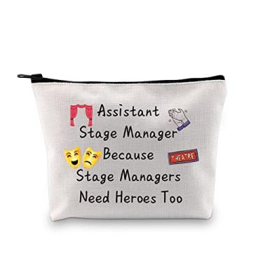 Imagem de PXTIDY Bolsa de presentes para assistente de palco, gerente de palco, apreciação, bolsa de higiene pessoal, presente de teatro, presente de tripulação nos bastidores, Bege, ONE SIDE, Tendência