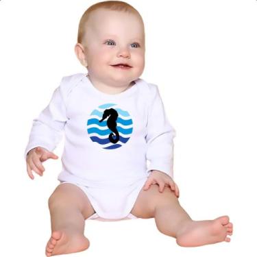 Imagem de Body intantil Animais marinhos cavalo silhueta sunset - Alearts, G