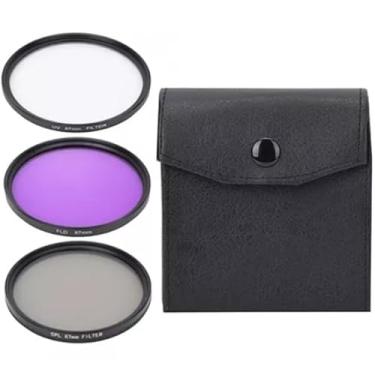 Imagem de Kit 3 Filtros Espelho Polarizadores UV, CPL e FLD para Lentes de 67mm Câmeras DSLR