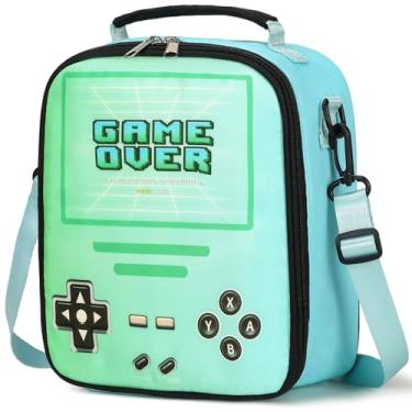 Imagem de ACESAK Lancheira de jogos para meninos – Lancheira luminosa com isolamento térmico para meninos – Lancheiras portáteis reutilizáveis para meninos e meninas, refrigerador para crianças, crianças,