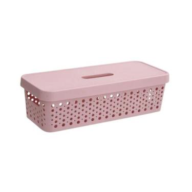 Imagem de Caixa Com Tampa Empilhável 3,6 Litros Organizador Design Moderno Armár