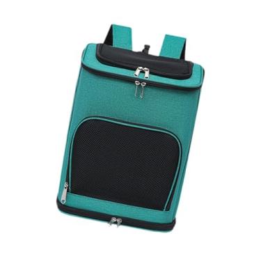 Imagem de Generic Gato mochila transportadora respirável pequeno cão mochila saco de viagem portátil leve oxford para caminhadas viagem acampamento, Verde