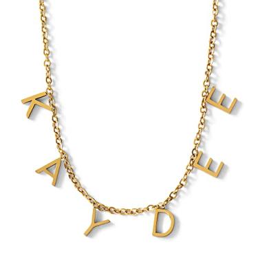 Imagem de Sorority Shop Colar Kappa Delta — Colar com nome KD, colar de presente de irmandade banhado a ouro 18K, presentes Kappa Delta de longa duração para mulheres, One Size, Aço inoxidável, Sem Pedra