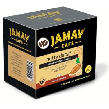 Imagem de Café Nutty Decaf Jamay 250g Blend Especial Premium com Aromas 100% Naturais de Frutas e Ervas Cacau Forasteiro e Nozes Torra Clara para um Sabor Suave e Equilibrado Ideal para Momentos Especiais (250 gramas, Grãos)