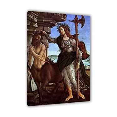 Imagem de Pinturas famosas emolduradas Sandro Botticelli Art Poster and Prints-Reprodutions Print on Canvas - Ready to hang Canvas Wall Art Religiion Pictures (Minerva e o Centauro) 20 x 30 cm (8 x 12 pol.)