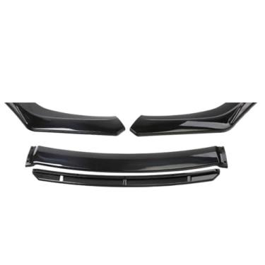 Imagem de 4PCS Front Bumper Lip Compatível com Mitsubishi Lancer 2008-2017 Side Spoiler Splitter Difusor Body Kit Protetores Defletor Acessórios para Carro(Black)