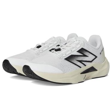 Imagem de New Balance Tênis de corrida unissex infantil FuelCell Propel V5 Bungee, Branco/preto/linho, 16