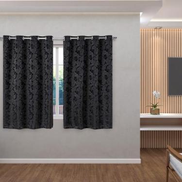 Imagem de Cortina Jacquard Luxo Para Sala Quarto e Escritório 2,00 X 1,40 SEMIBL