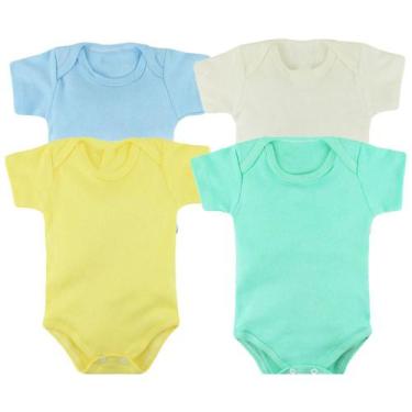 Imagem de Kit 2, 3, 4 ou 5 Body Bebê Enxoval Manga Curta PMG Algodão - Koala Bab