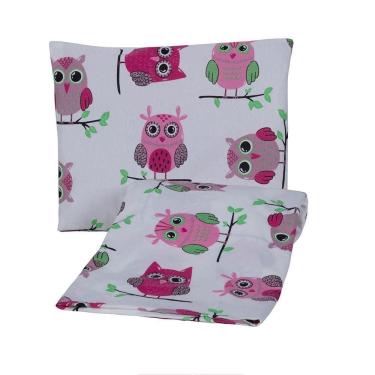 Imagem de Jogo De Lençol Fantasy Infantil Solteiro 02 Peças Malha 100% Algodão - Coruja