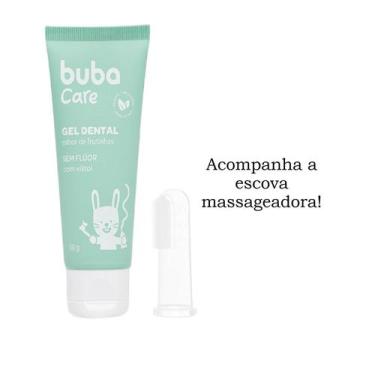Imagem de Gel Dental infantil sem flúor com escova massageadora Buba Care
