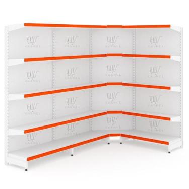 Imagem de Gondola De Mercado Fit Parede Canto 2 Inicial 1 Continuação Expositor 