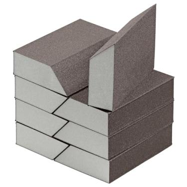 Imagem de Blocos de lixa angular de 240 grãos, bloco de areia de esponja fina Jamiikury lavável e reutilizável, bloco de lixa úmida e seca para drywall de madeira e tinta de móveis - pacote com 8