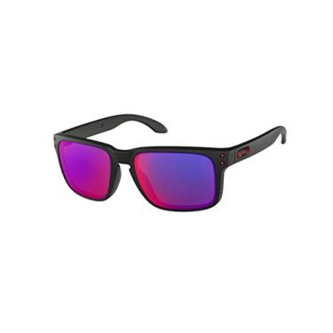 Imagem de Oakley Holbrook OO9102 Conjunto de óculos de sol com capa original e acessórios (5 itens), (36) Matte Black/Positive Red Iridium, 55 mm