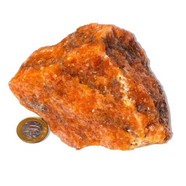 Imagem de 01 Calcita Laranja Bruto Esoterismo 1 a 1,5Kg 15-25cm Tipo A - Cristai