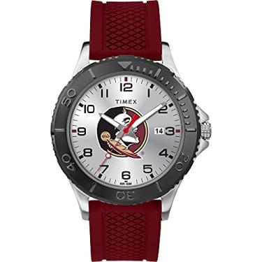 Imagem de Timex Tribute Relógio masculino Gamer 42 mm Quartzo com pulseira de silicone, Florida State Seminoles, One Size Fits Most, Relógio de quartzo
