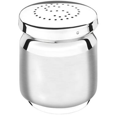 Imagem de Saleiro Recipiente Vidro Tampa Aço Inox Para Sal Tramontina