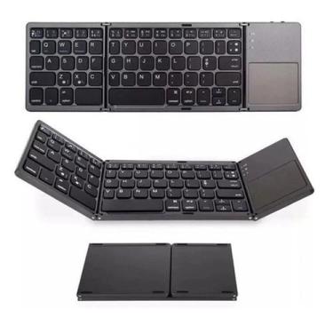 Imagem de Mini Teclado Dobrável Bluetooth Touchpad Pc Notebook Tablet - BDNET