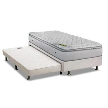 Imagem de Cama Box c/ Auxiliar Solteiro: Colchão Luckspuma Conjunto 3 em 1 ( Box