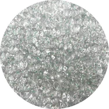 Imagem de Pingente Lentilha Transparente 11x8mm Glíter Verde 100pç 40g - Macall