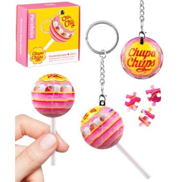 Imagem de PieceRelax Chaveiro quebra-cabeça 3D 24 peças de plástico para adultos - Chups My Flavor - creme de morango [A3896]