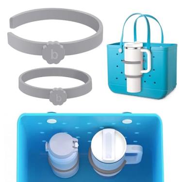 Imagem de Oudizz Acessórios para garrafas de água esportivas, artigos esportivos, suporte de copo para Stanley, suporte de bebida grande compatível com todos os sacos Bogg, acessório de suporte de copo