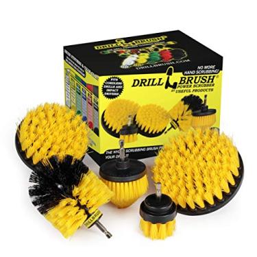 Imagem de Drill Brush Power Scrubber by Useful Products - Escova de chuveiro - Limpador de chuveiro - Limpador de banheiro - Limpador de banheiro - Escova de vaso sanitário - Limpador de azulejos - Limpador de chão - Conjunto de acessórios para banheiro - Chuveiro limpo