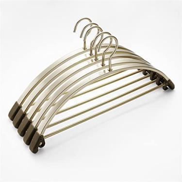 Imagem de Cabide para casa, cabide antideformação, antiderrapante, sem costura, liga de alumínio (cor: champanhe, tamanho (champanhe (champanhe
