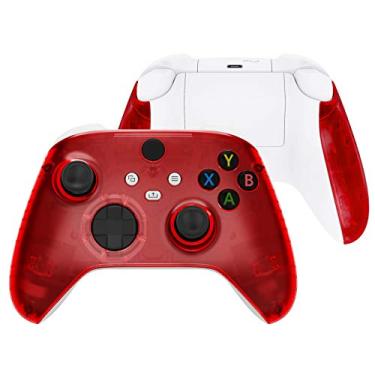 Imagem de eXtremeRate Side Rails Grips Shell for Xbox Series X & S Controller, Clear Red Replacement Part Front Housing Cover Handles Faceplate for Xbox Core Wireless Controller
