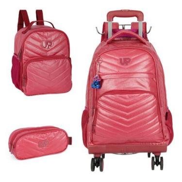 Imagem de Mochila Rodinhas 360 Haste Dupla Crinkle Metalizado Up4you - Luxcel, V