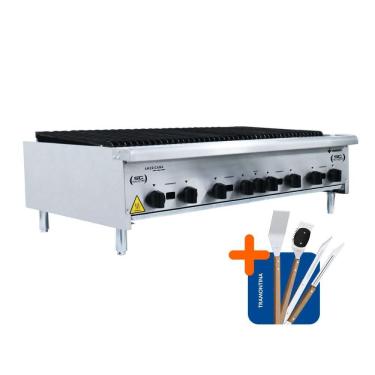 Imagem de Chapa Charbroiler Americana Profissional Grill 120cm Gás Inox Cgg120 E Utensílios - Venâncio