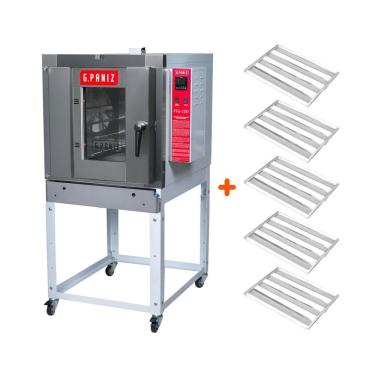 Imagem de Forno Turbo A Gás Profissional 5 Níveis 40x60 Ftg 100 Bivolt + 5 Esteiras Alumínio 100 Pães Bivolt