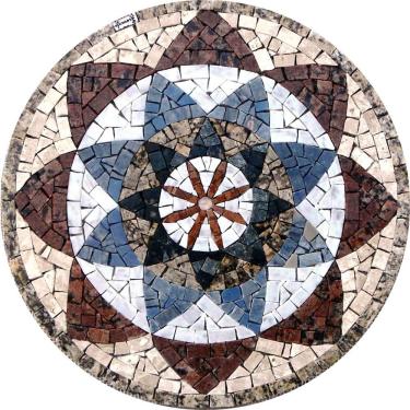 Imagem de Mandala Indiana I Piso Mosaico Tamanho 150cm