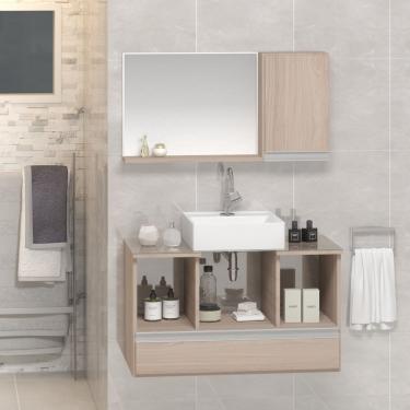 Imagem de Conjunto Gabinete Venus 80cm Madeirado Inteiro