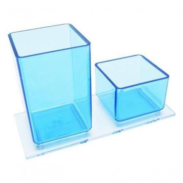 Imagem de Porta Lapis E Clips Acrimet 939 Azul Clear