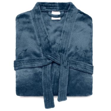 Imagem de Roupão Buettner Masculino Microfibra Loft Kimono Liso Tamanho(m) Marinho