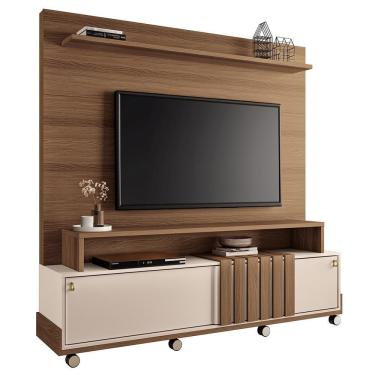 Imagem de Estante Home Theater Bold Castanho-off White Para Tv Até 65? - Hb Móveis Castanho-off White
