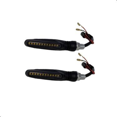 Imagem de Kit De Faróis De Led Seta Universal Par Lâmpadas Amarela Moto 12v