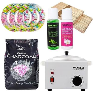 Imagem de Wax Necessities Kit De Depilação Com Carvão Vegetal Waxness Premium Luxury Polymer Blend Bolsa Cera 1,1 Libra